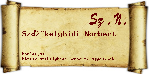 Székelyhidi Norbert névjegykártya