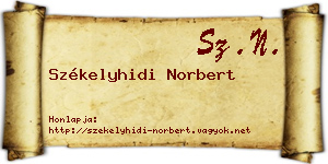 Székelyhidi Norbert névjegykártya